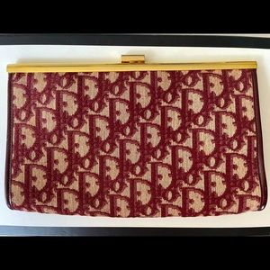 DIOR Vintage Monogram Canvas Clutch